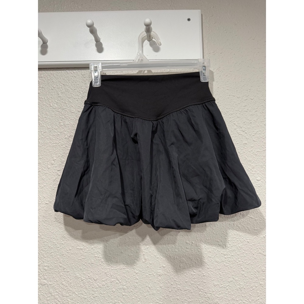NWT OFFLINE by Aerie Real Me Bubble Skort Black Mini Skirt S Athleisure Tennis - Picture 4 of 9